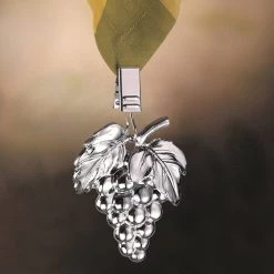 Set Of 4 Metal Grapes Tablecloth Weights By Prodyne