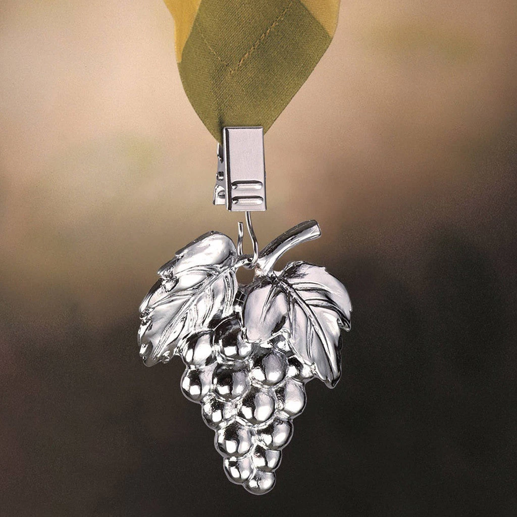 Set Of 4 Metal Grapes Tablecloth Weights By Prodyne