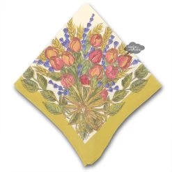 Roses And Lavender Provence Cotton Napkin By Tissus Toselli