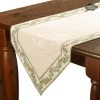 18x58" Calisson Cream Matelasse French Cotton Table Runner By Tissus Toselli