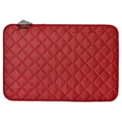 Calisson Red Acrylic-Coated Cotton Quilted Placemats By Tissus Toselli