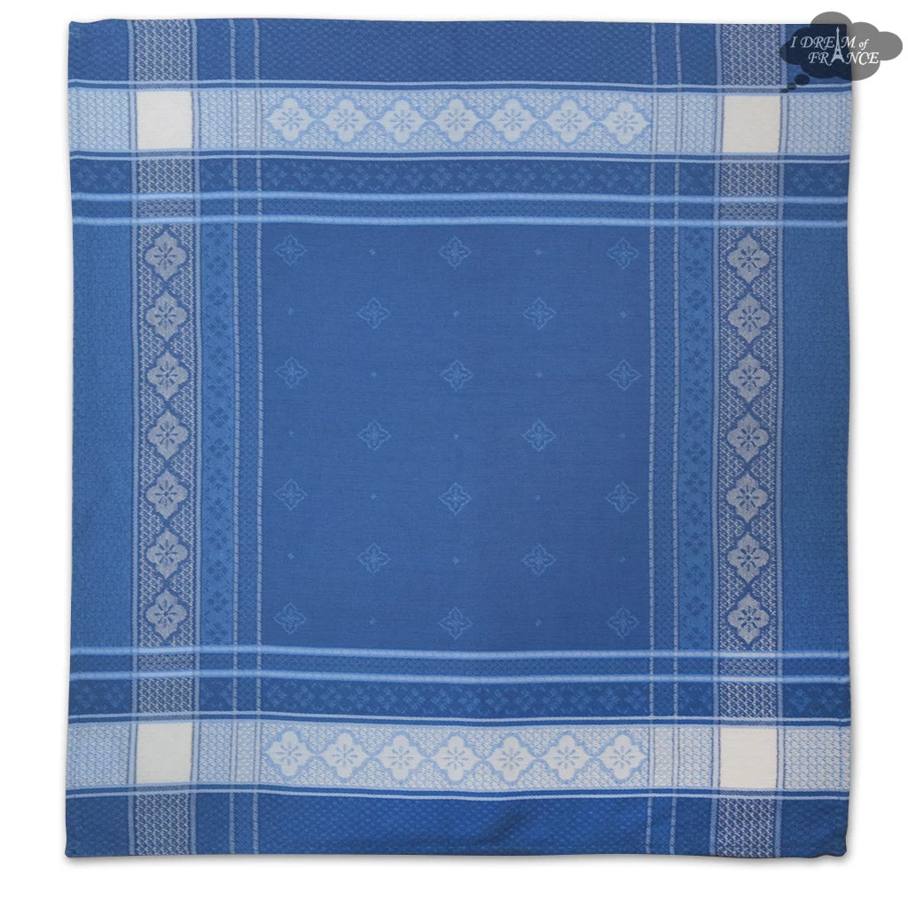Callas Blue French Cotton Jacquard Napkin By L'Ensoleillade - Image 2