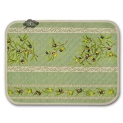 Clos Des Oliviers Green Cotton Quilted Placemats