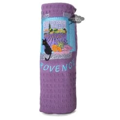 Provence Window Purple Waffle-Weave Kitchen Towel By Coton Blanc