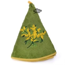 Round Terry Hand Towel Mimosa Green By Coton Blanc