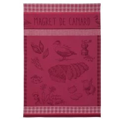 Duck Breast (Magret De Canard) French Jacquard Cotton Dish Towel By Coucke