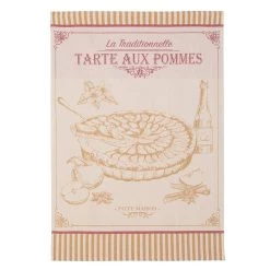 Apple Tart (Tarte Aux Pommes) French Jacquard Cotton Dish Towel By Coucke