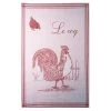 Le Coq (Rooster) French Jacquard Dish Towel By Coucke
