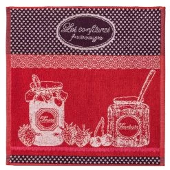 Confiture Fruits Rouge (Red Fruit Jam) Terry Square Towel By Coucke