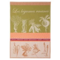 Root Vegetables (Légumes Racines) French Jacquard Dish Towel By Coucke