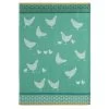 Pullet Hens (Poulettes) French Jacquard Cotton Dish Towel By Coucke