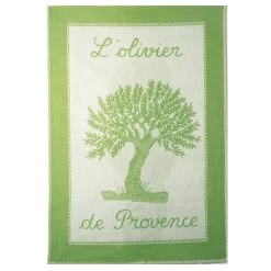 L'Olivier De Provence Amande French Jacquard Dish Towel By Coucke
