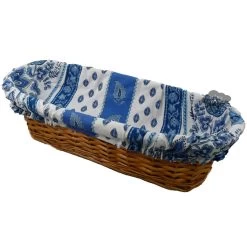 Lisa White French Baguette Basket With Removable Liner By Le Cluny