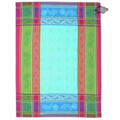 Cezanne Blue Cotton Jacquard Dish Towel By L'Ensoleillade