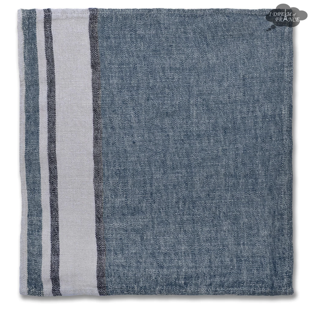 Zonza Prussian Blue French 100% Linen Napkin By Harmony - Image 2