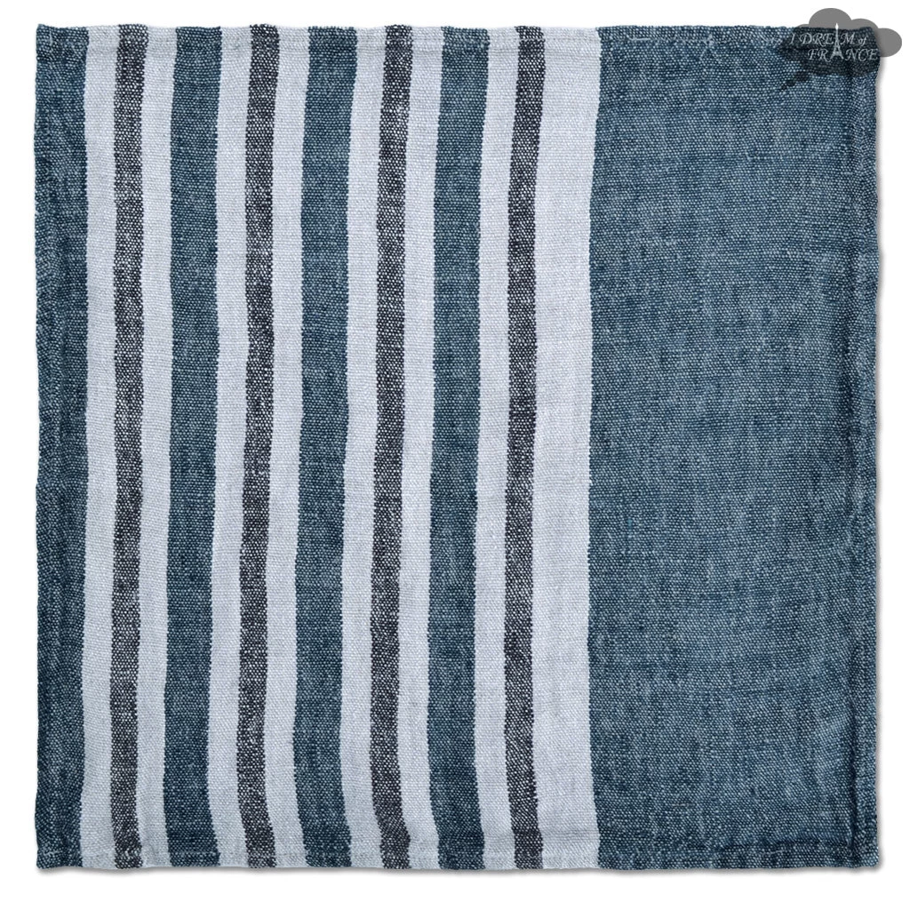 Zonza Prussian Blue French 100% Linen Napkin By Harmony