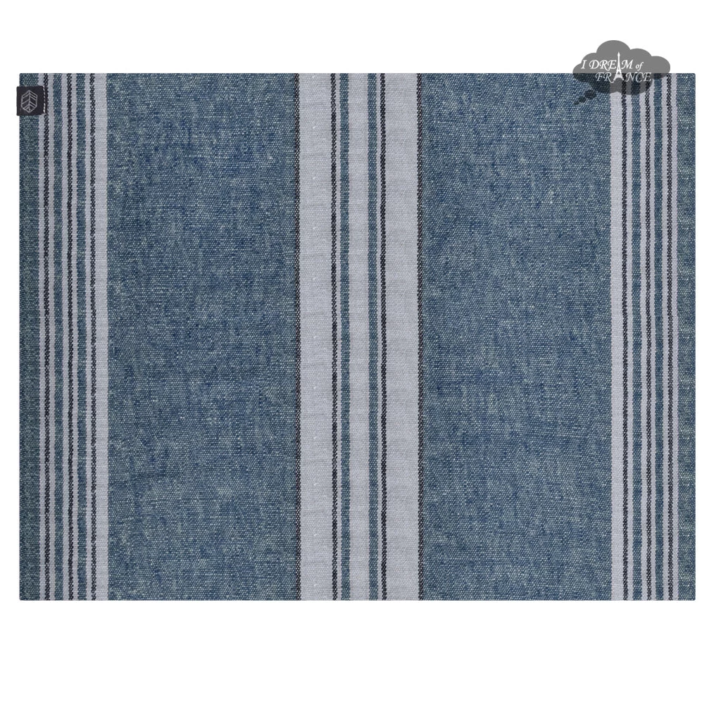 Zonza Prussian Blue French Linen Placemat By Harmony