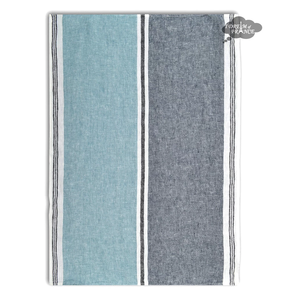 Trevise Blue Stone French Linen Kitchen Towel By Harmony