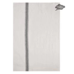 Vivario Granit & White French Linen Kitchen Towel By Harmony