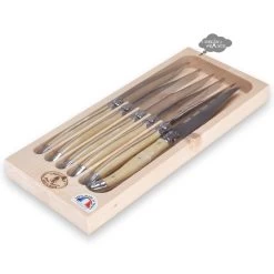 Laguiole Jean Dubost Table Knives Set Of 6 - Faux Horn Handles