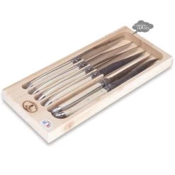 Laguiole Jean Dubost Table Knives Set Of 6 - Faux Ivory Handles