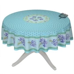 70" Round Lavender Blue Provence Tablecloths By Le Cluny