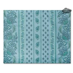 Lisa Turquoise Acrylic-Coated Cotton Reversible Placemat By Le Cluny
