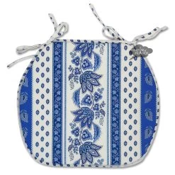 Lisa White Coated Cotton French Style Chair Pad By Le Cluny