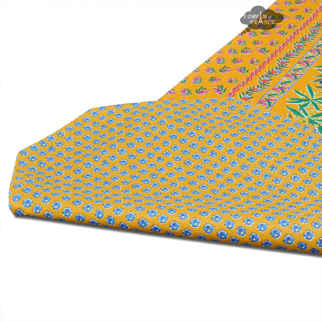 16x72" Olives Yellow Acrylic-Coated Cotton Provence Table Runner By Le Cluny - Image 2