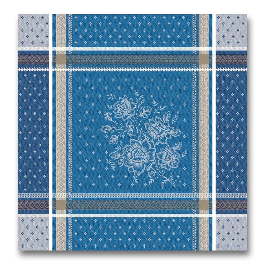 Massilia Azure French Cotton Jacquard Napkin By Marat D'Avignon - Image 2