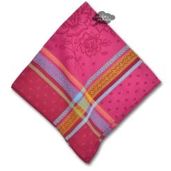 Massilia Fuchsia French Cotton Jacquard Napkin By Marat D'Avignon