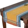 20x58" Ramatuelle Curry Jacquard Cotton Table Runner By L'Ensoleillade