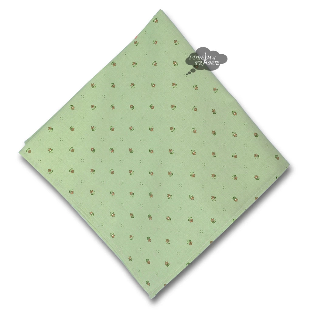 Calisson / Ramatuelle Green Provence Cotton Napkin By Tissus Toselli