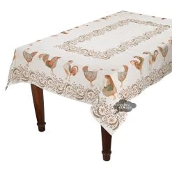56" Square Chanteclair French Tapestry Tablecloth By L'Ensoleillade