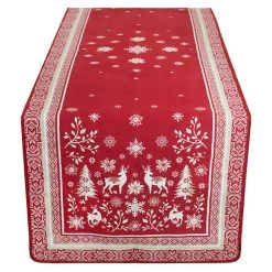 19x64" Winter Valley French Jacquard Table Runner By Tissus Toselli