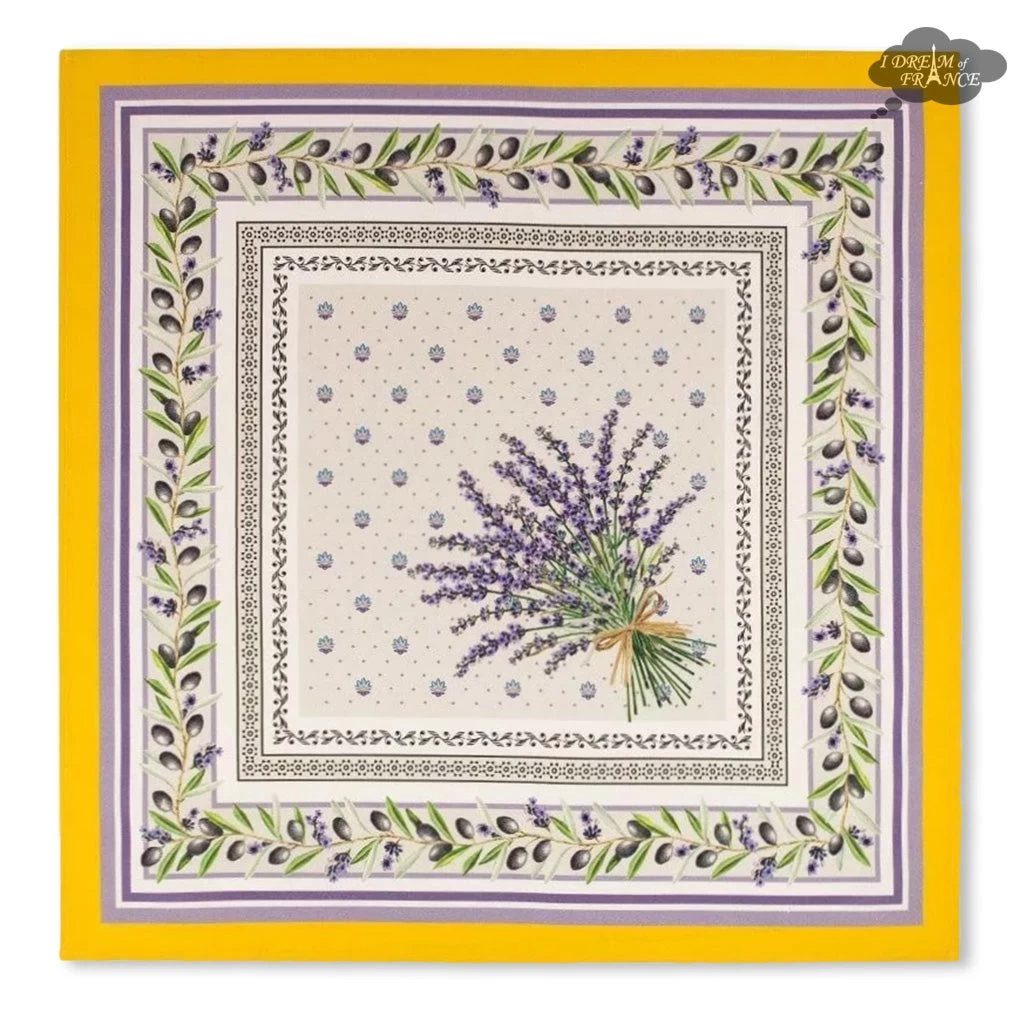 Lauris Yellow Provence Cotton Napkin By Tissus Toselli - Image 2