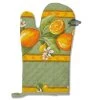 Lemons Green Cotton Oven Mitt By Tissus Toselli