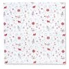 Mistletoe White French Cotton Napkin By Tissus Toselli