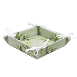 Nyons Green Acrylic Coated Bread Basket By Tissus Toselli